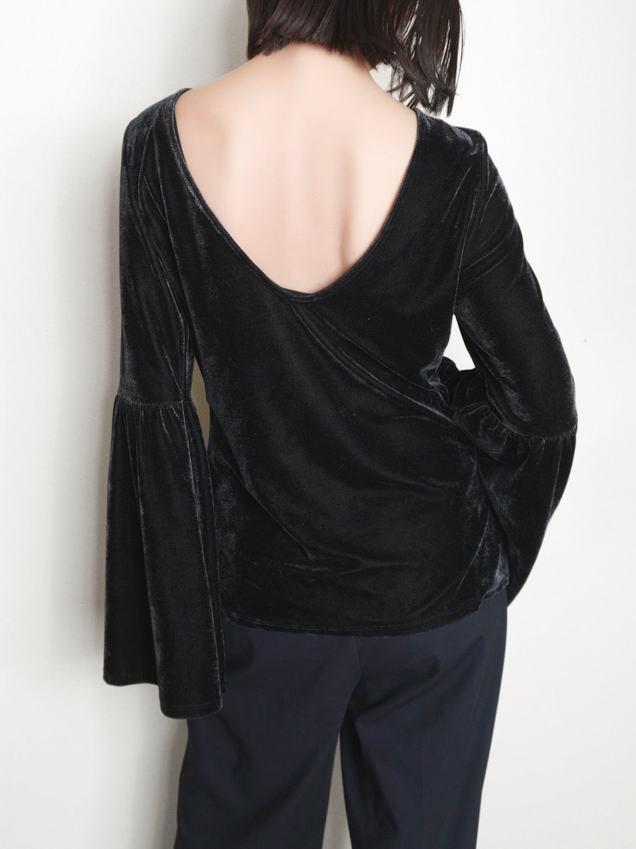 Velours Flare sleeve Tops