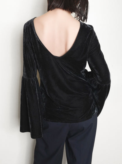 Velours Flare sleeve Tops