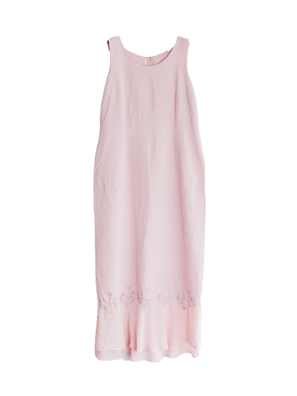 Back Button Sheer Hem Onepiece