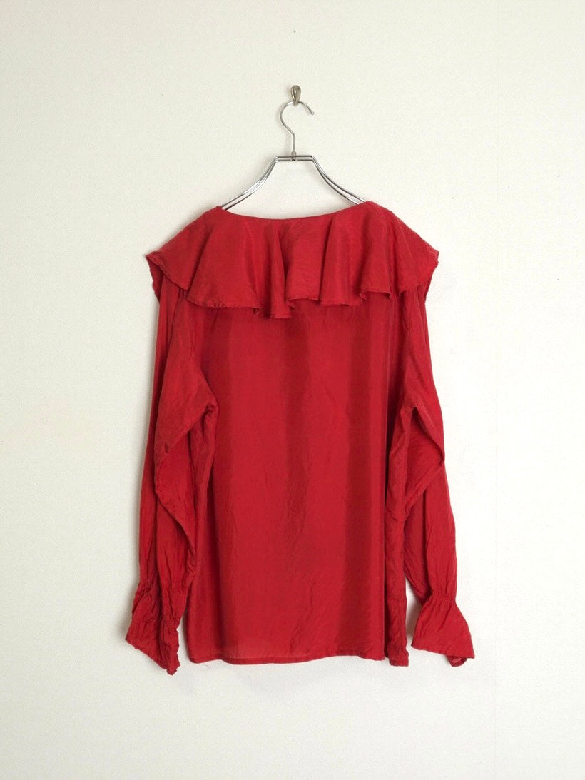 Frill Silk Blouse