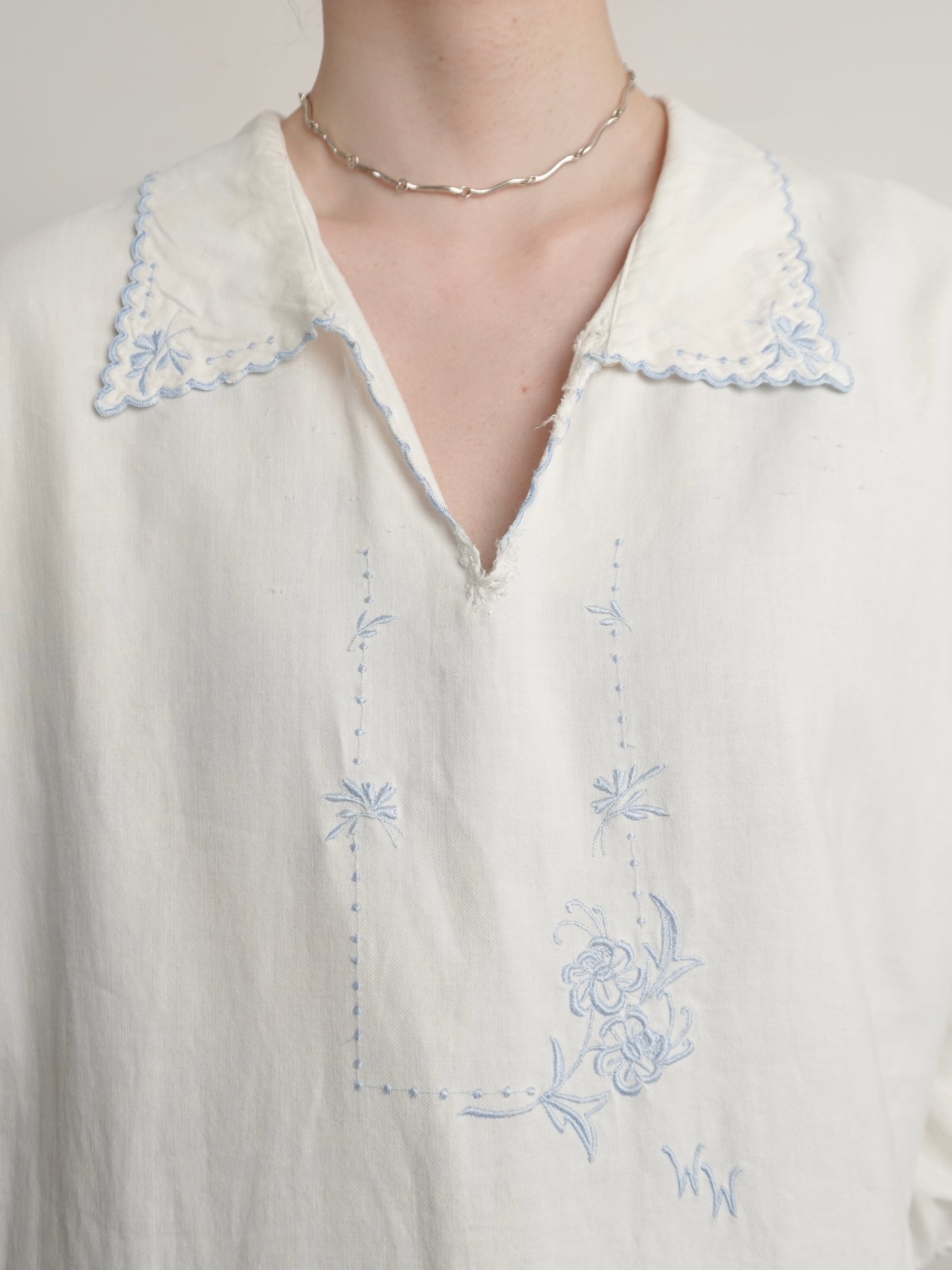 Embroidery Long Shirt Dress