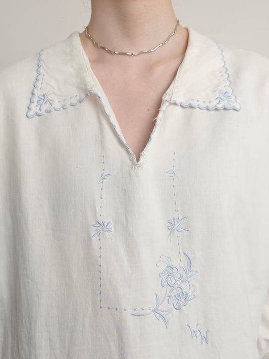Embroidery Long Shirt Dress