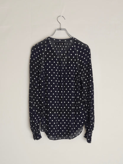 "POLO PALPH LAUREN" Dots Tie Blouse