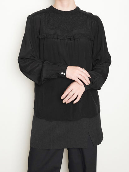 Lace Chiffon Blouse