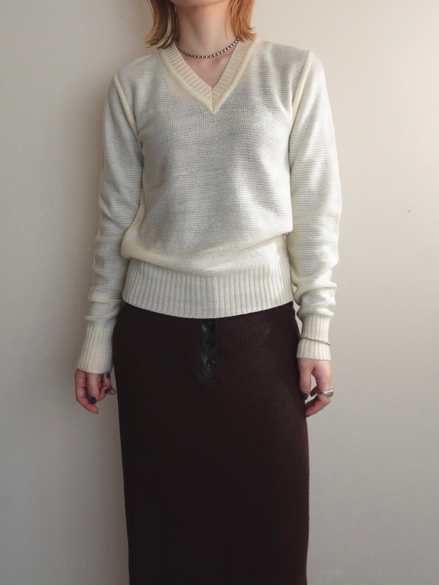 Vneck Knit Pullover