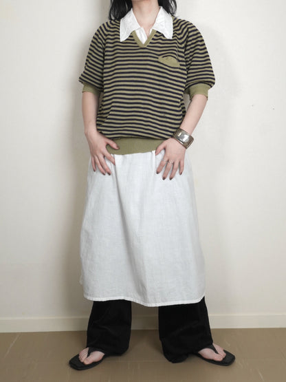 Vneck Border Tops