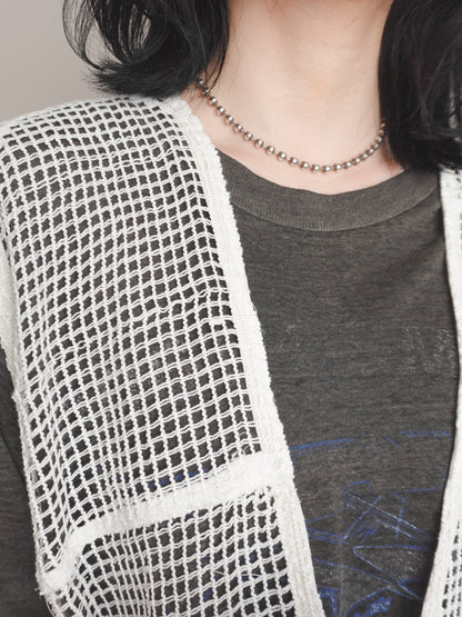 Remake Deep neck Crochet Vest