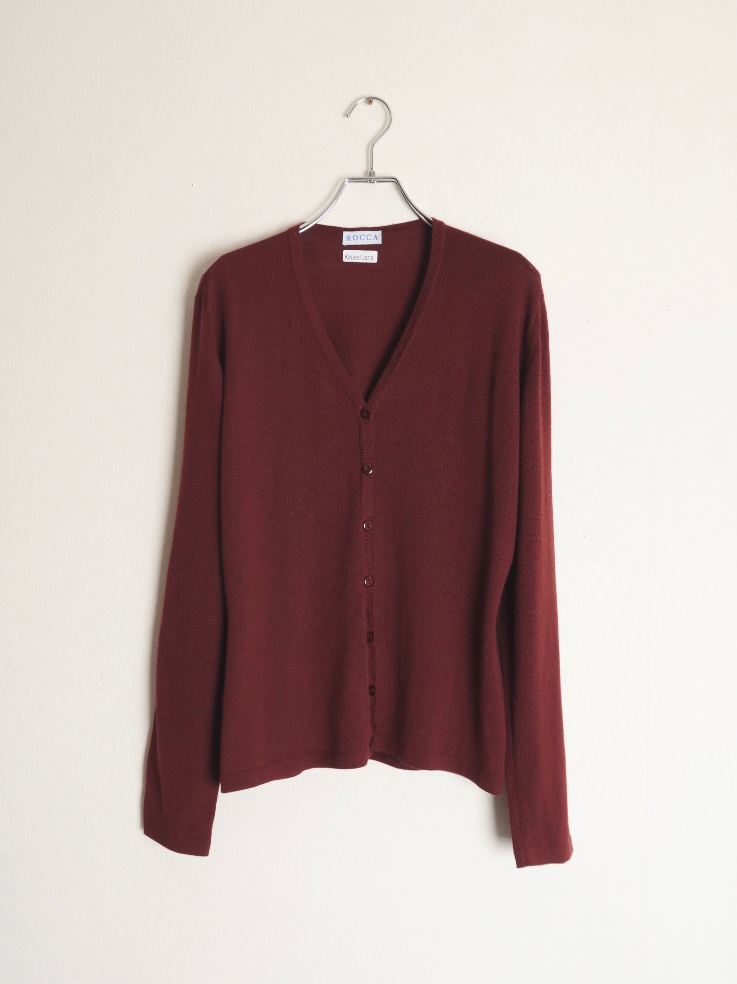 Burgundy Knit Cardigan