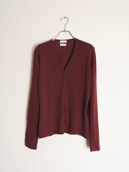 Burgundy Knit Cardigan