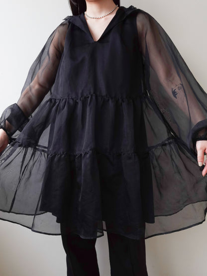Sheer Tiered Tunic Tops