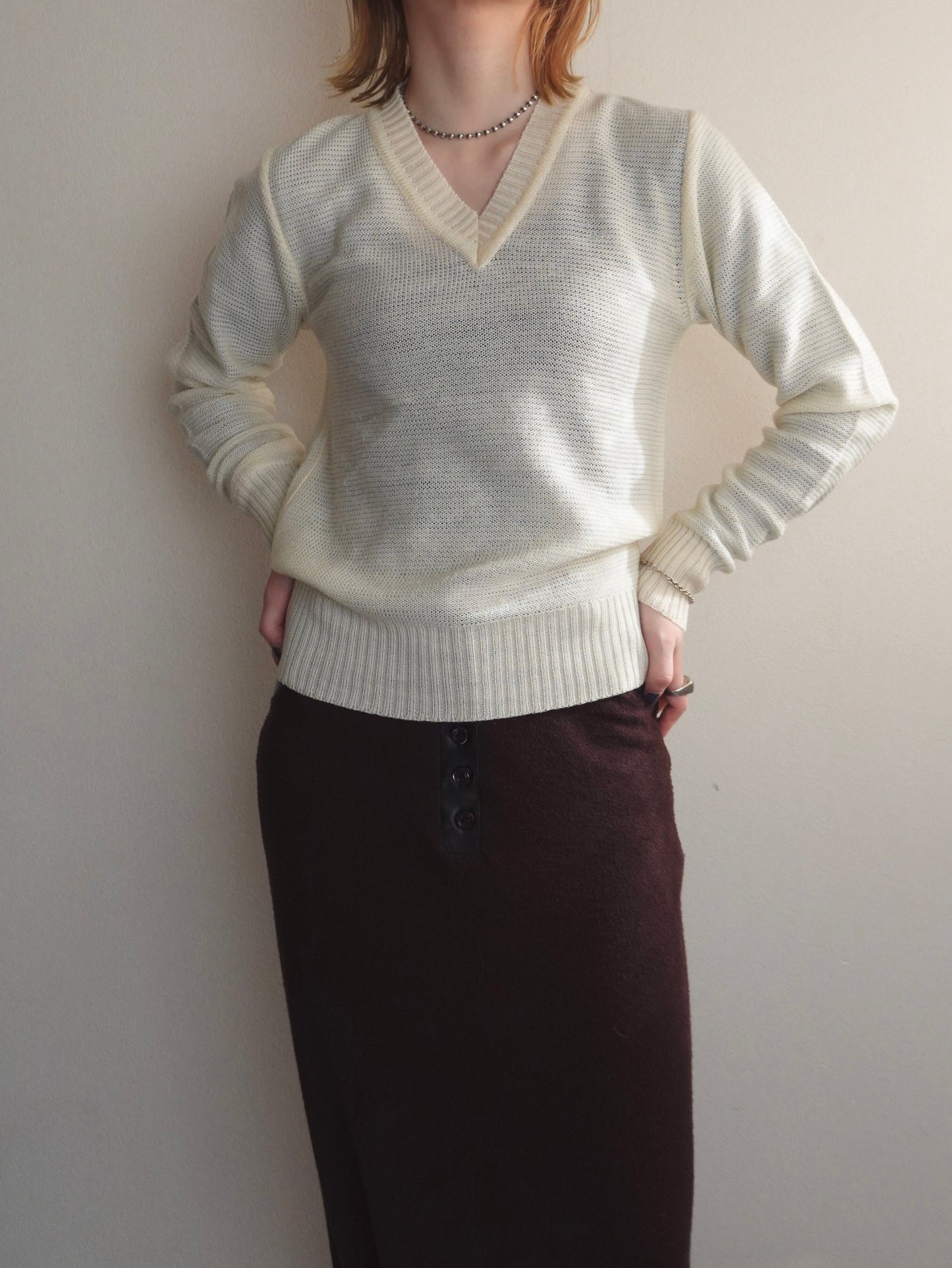 Vneck Knit Pullover