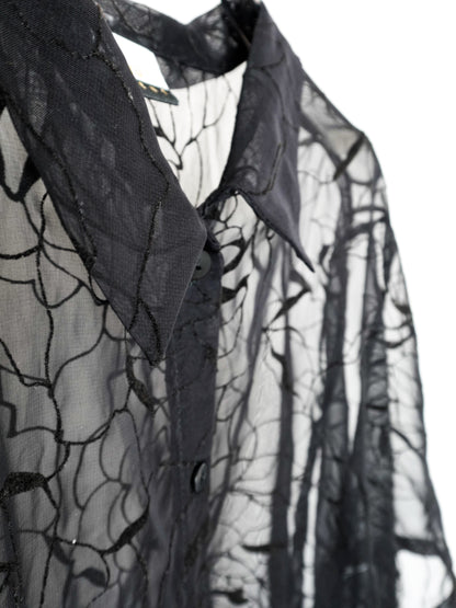 Sheer Flower Shirt