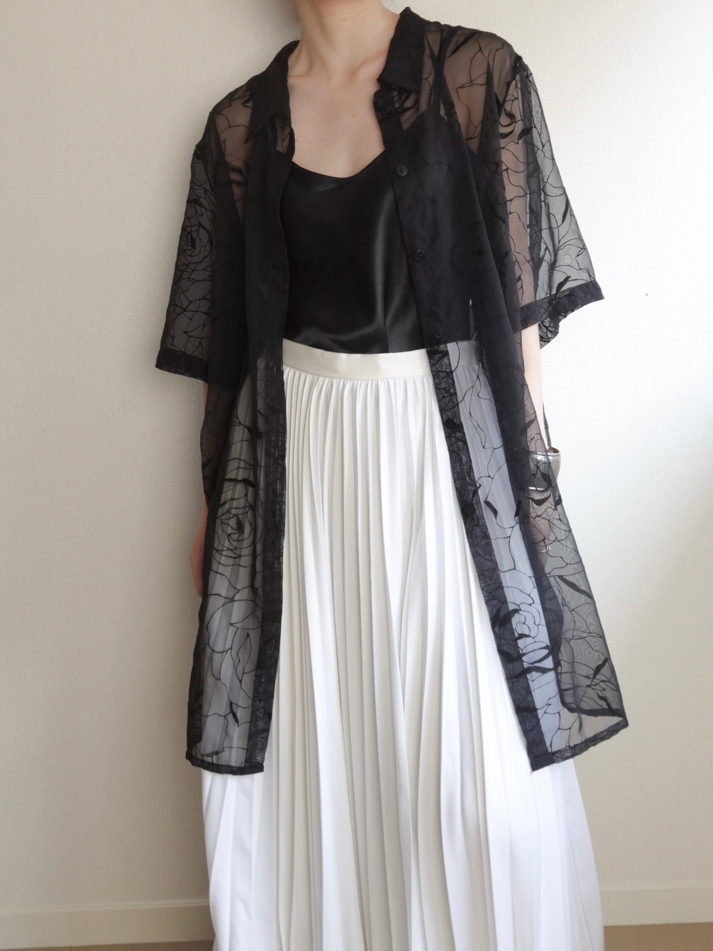 Sheer Flower Shirt