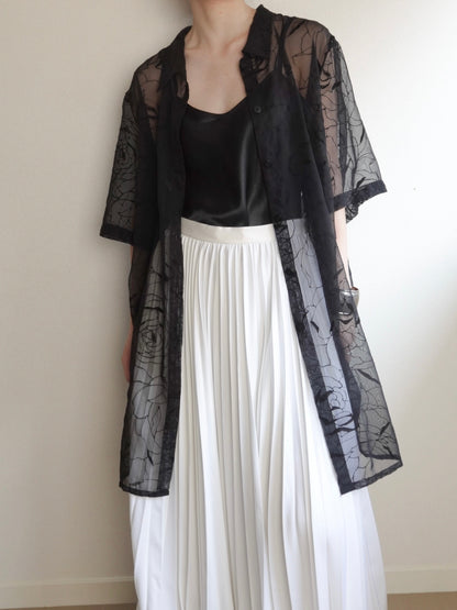 Sheer Flower Shirt