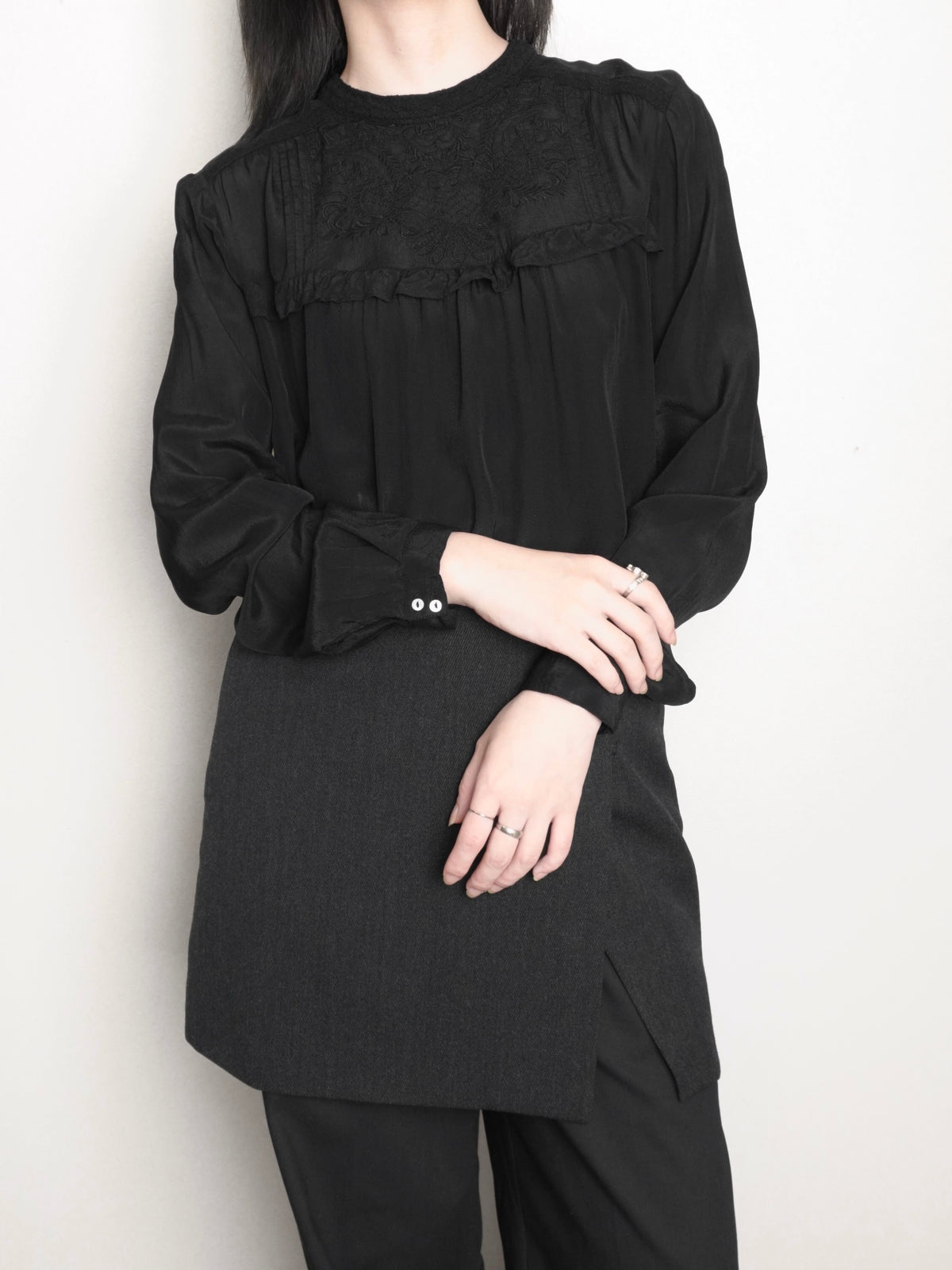 Lace Chiffon Blouse