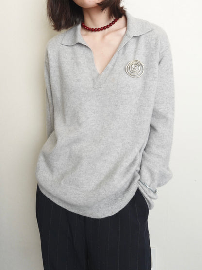 Pure Cashmere Knit - Gray