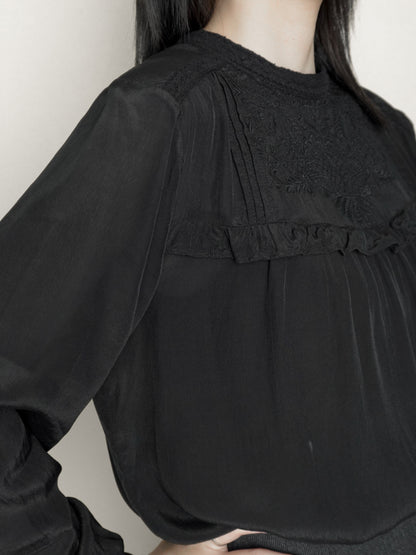 Lace Chiffon Blouse