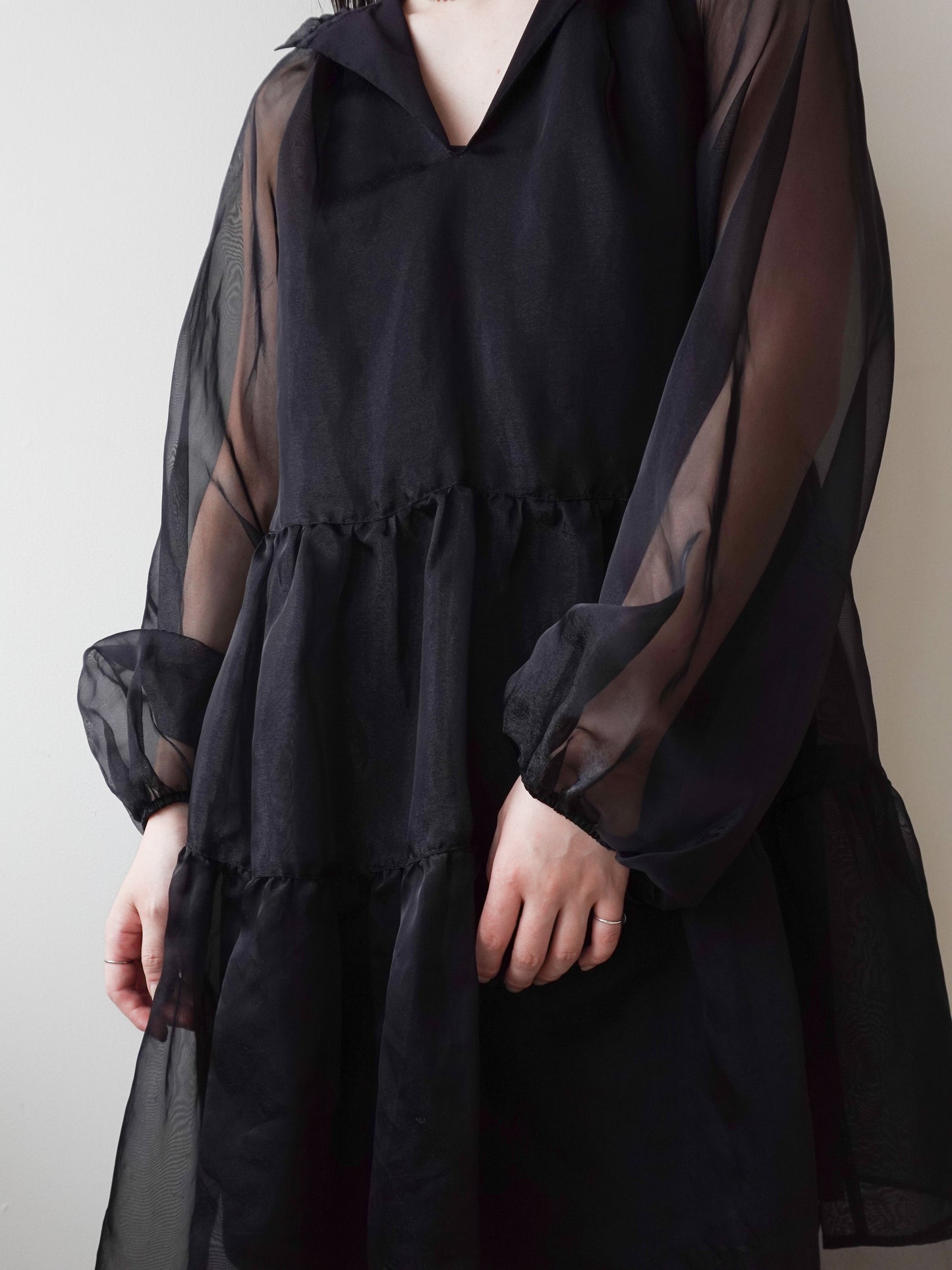 Sheer Tiered Tunic Tops