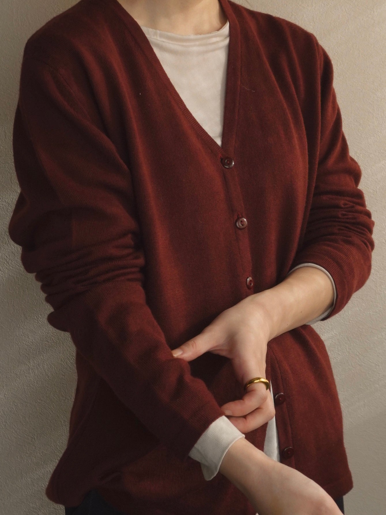 Burgundy Knit Cardigan