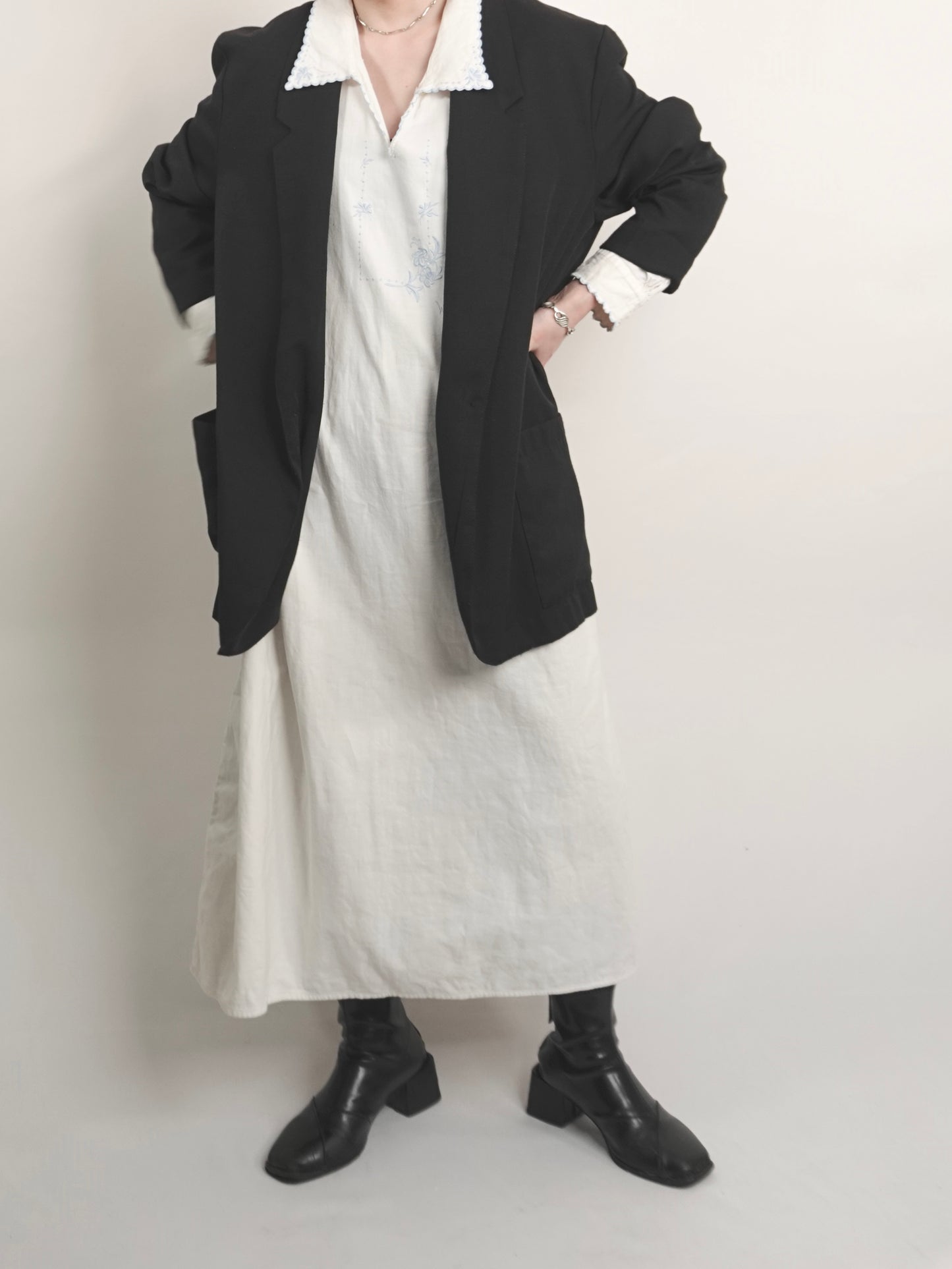 Embroidery Long Shirt Dress