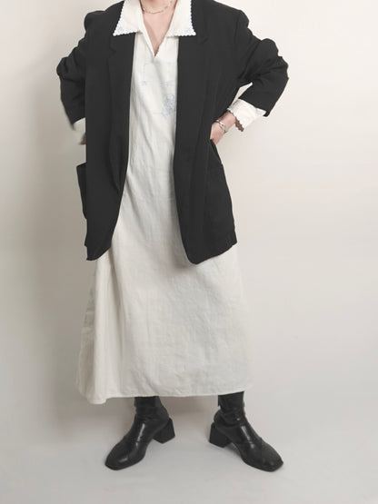 Embroidery Long Shirt Dress