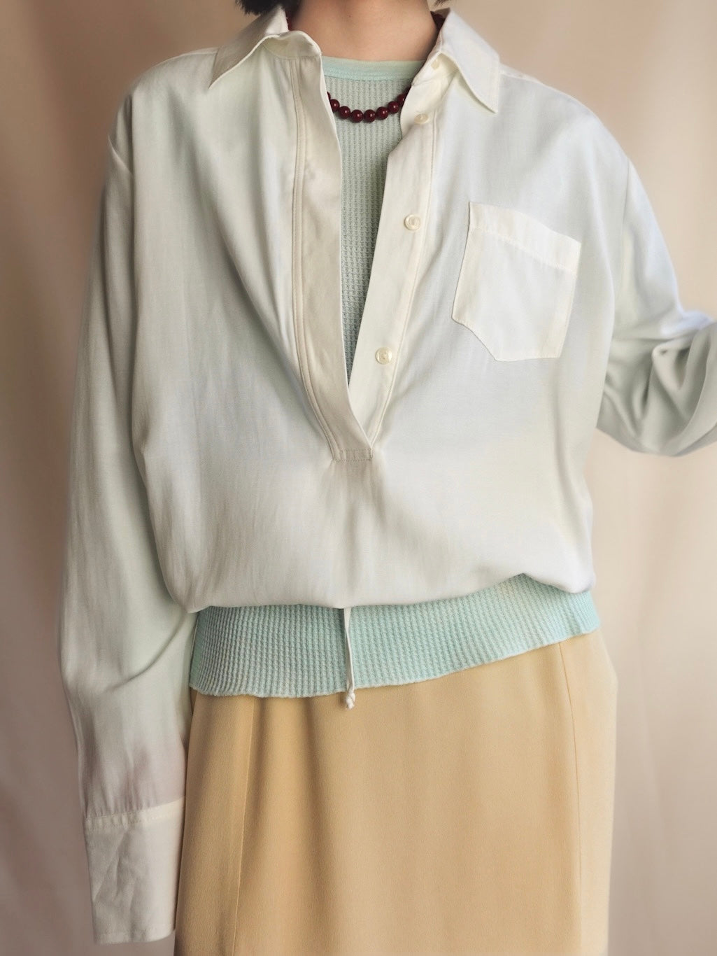 Pullover Drawcode Shirt