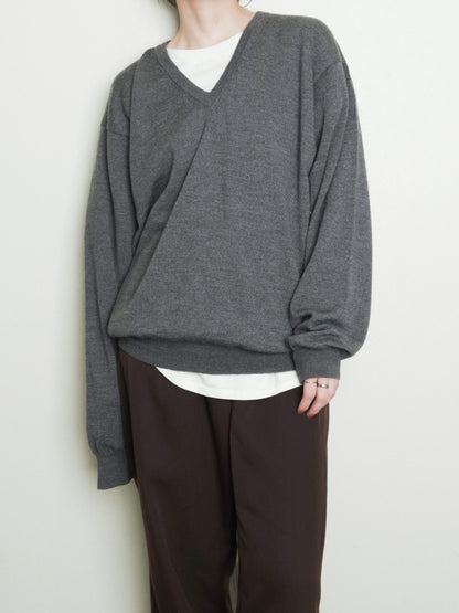 Merino Wool Vneck Knit
