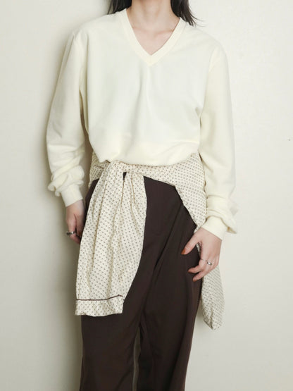 Fleece Vneck Tops