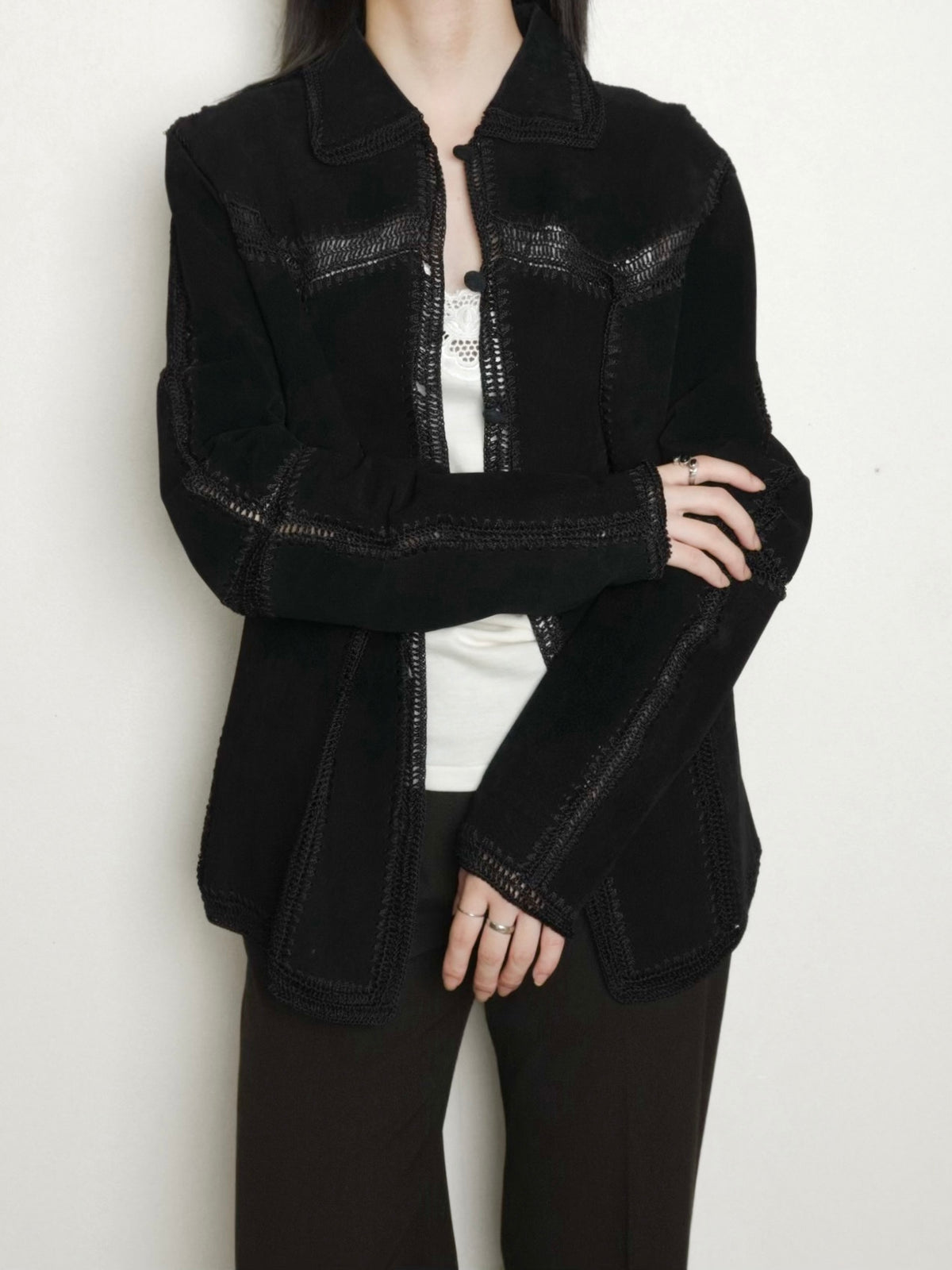 Suede Patchwork Shirt