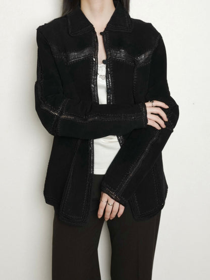 Suede Patchwork Shirt