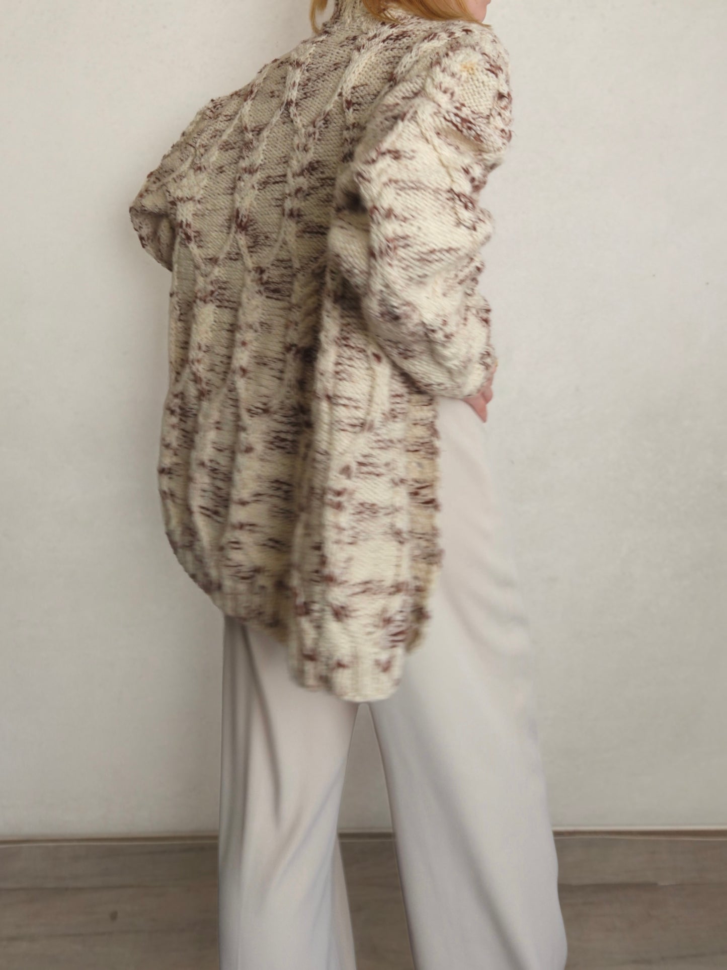 Marble Cable Knit Cardigan