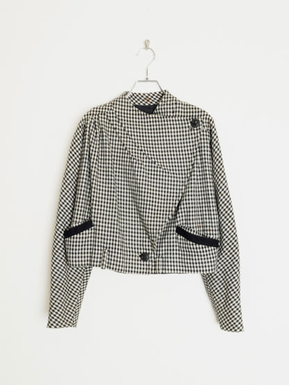 80s Gingham Check Jacket