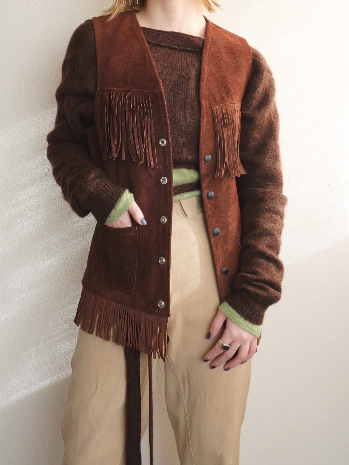 Suède Fringe Vest