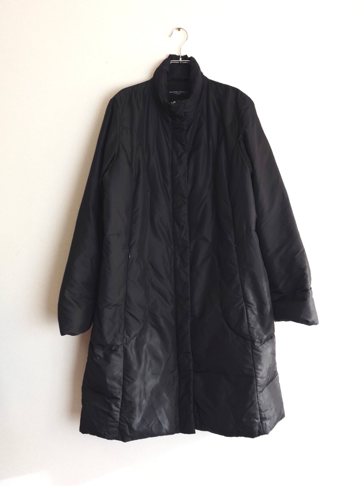 Padded Stand Collar Long Coat