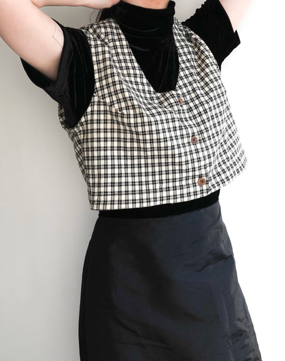 Check Short Vest