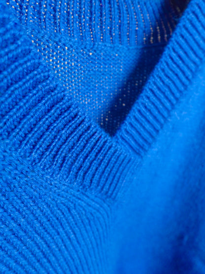 Royal blue Vneck Knit