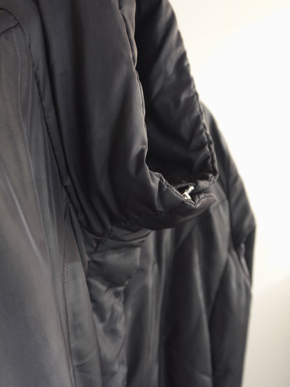 Padded Stand Collar Long Coat