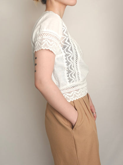 Lace Cotton Tops