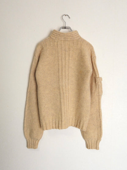 70s~ Cable Full zipup Knit