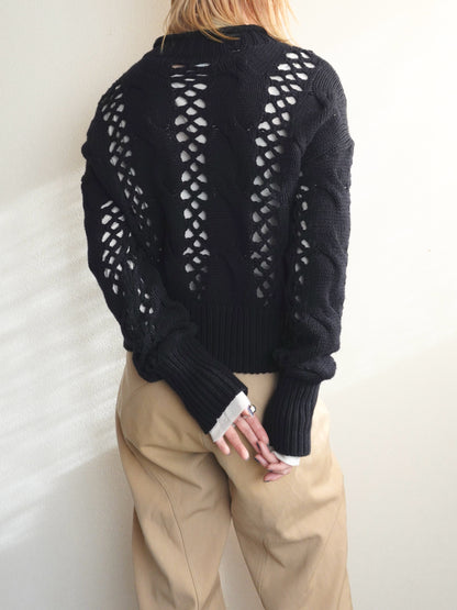 Openwork Knit Sweater