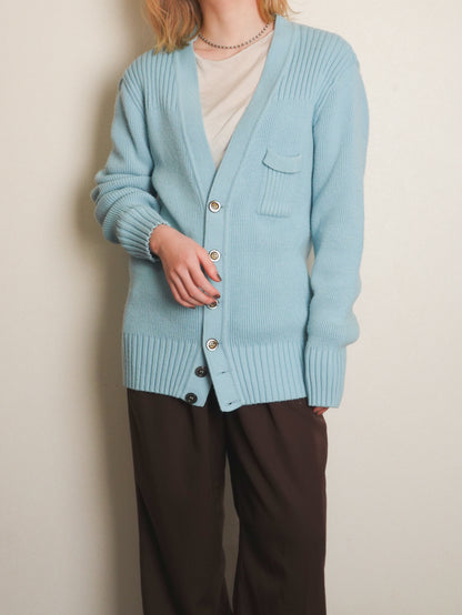 Light Blue Button Cardigan
