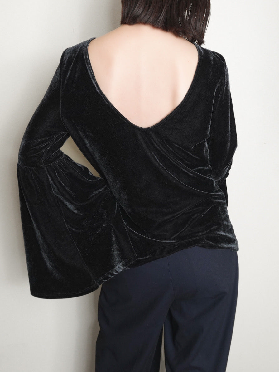 Velours Flare sleeve Tops