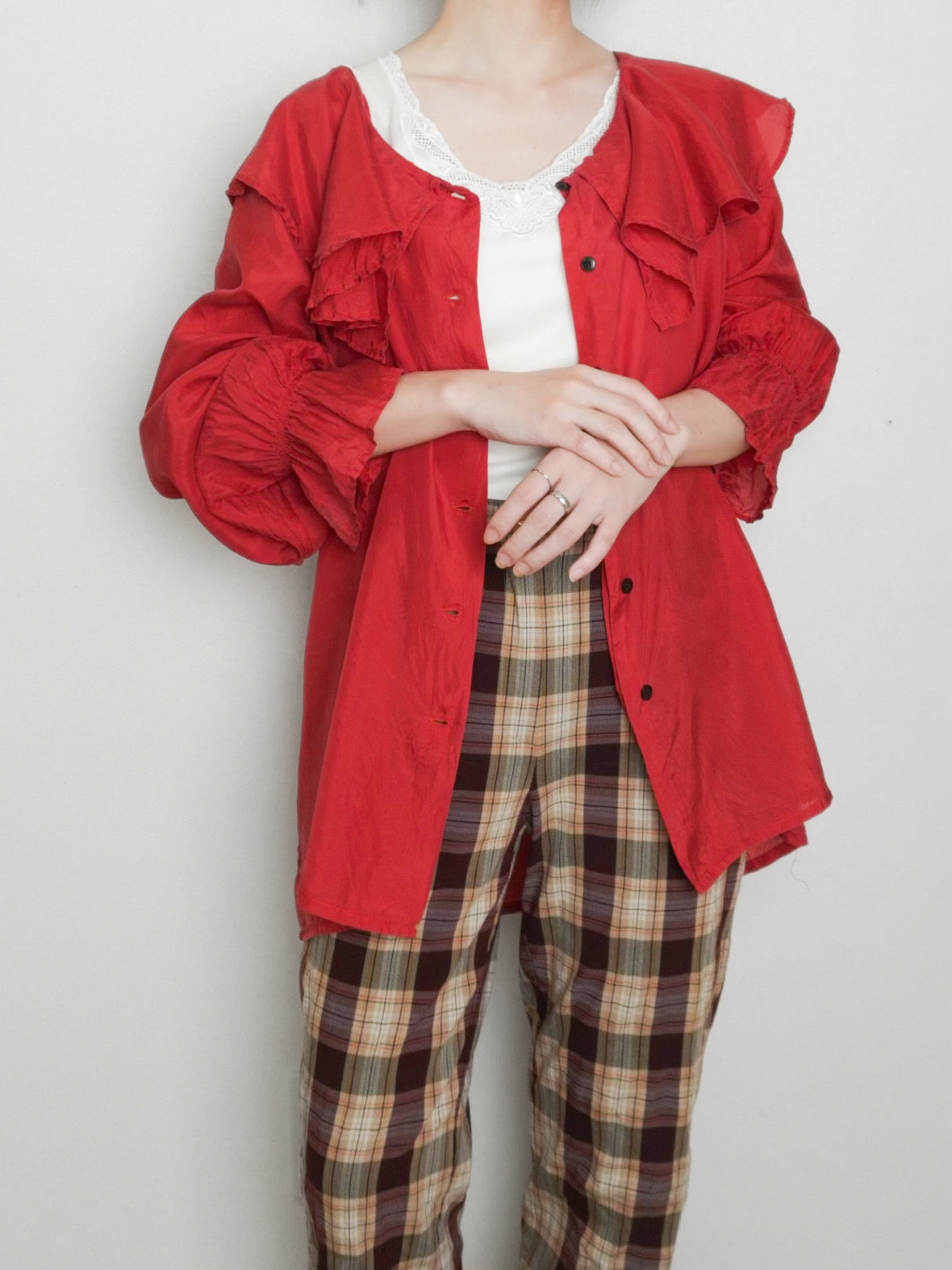 Frill Silk Blouse
