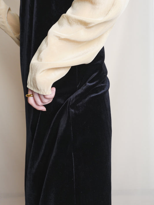90s Velours Sleeveless Onepiece