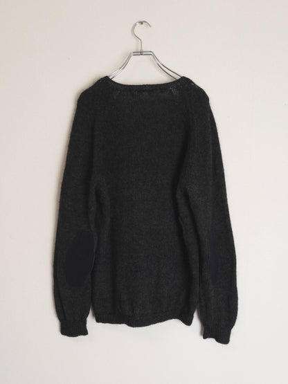 Elbow patch Vneck Knit