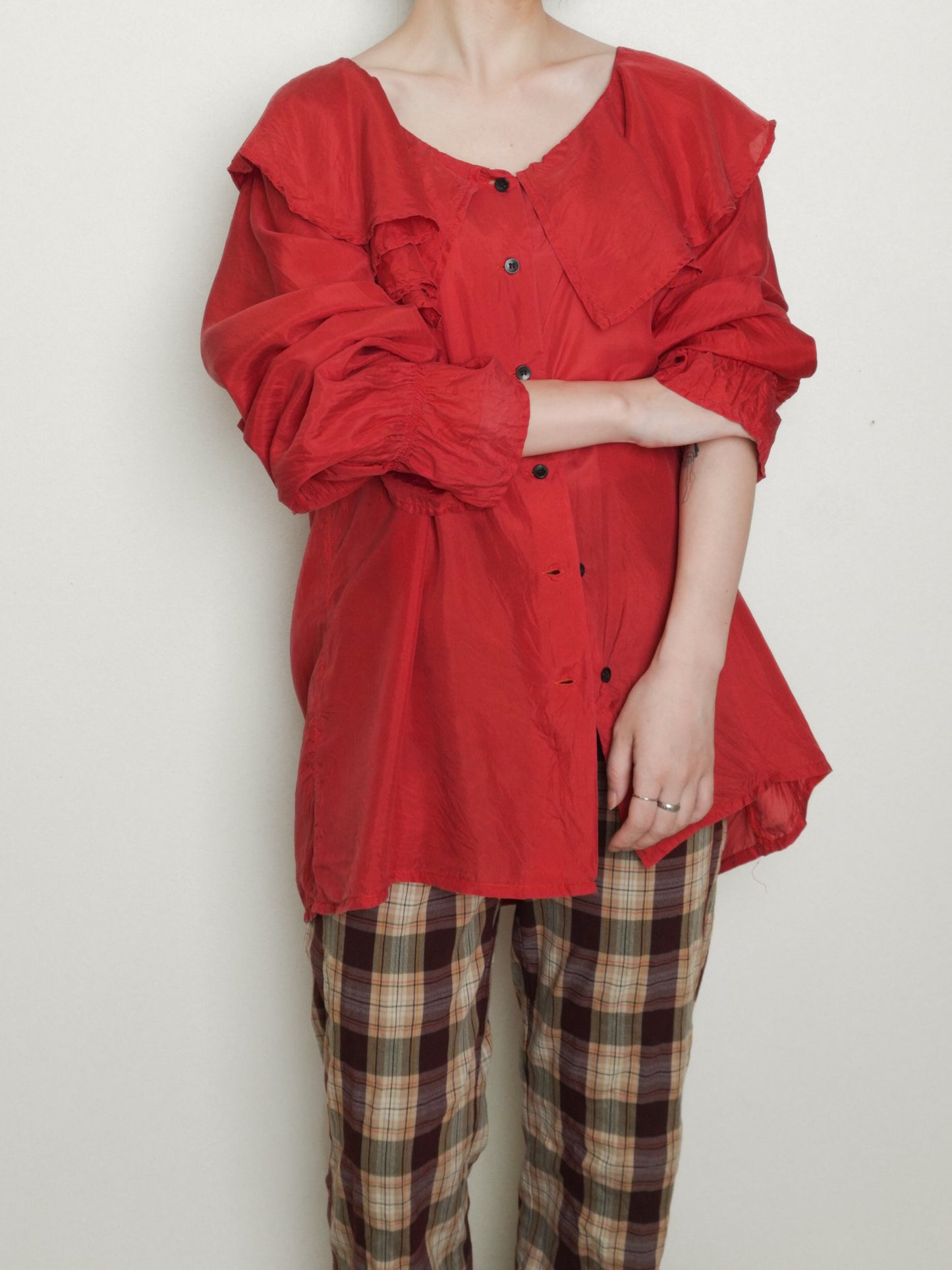Frill Silk Blouse
