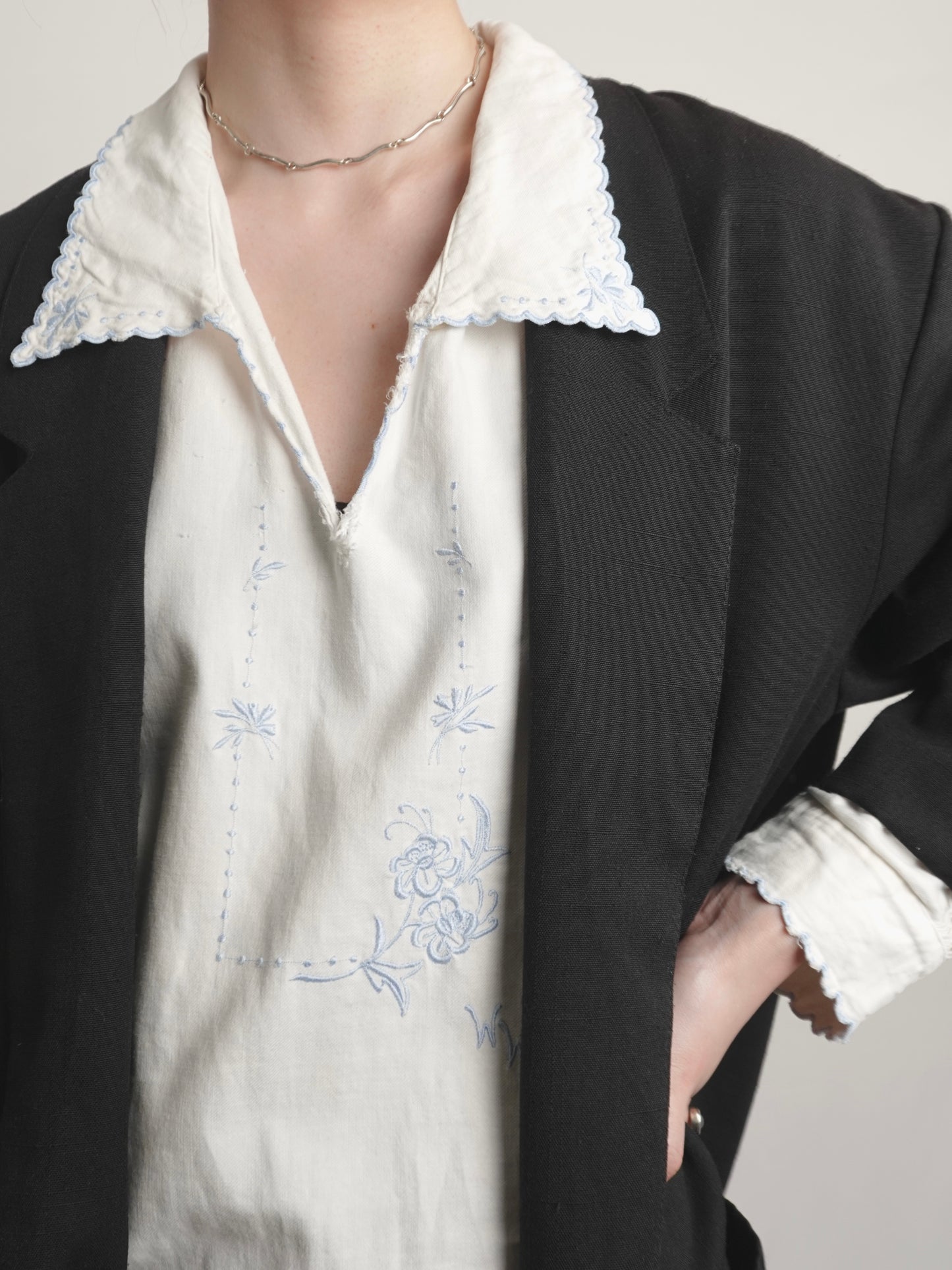 Embroidery Long Shirt Dress