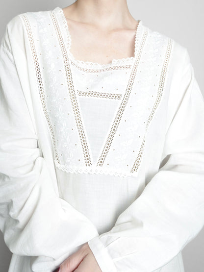~80s Cotton Lace Onepiece