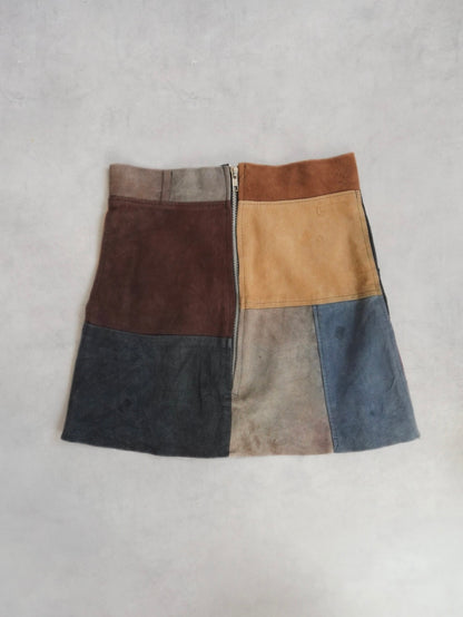 Patchwork Suède Skirt