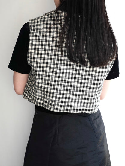 Check Short Vest